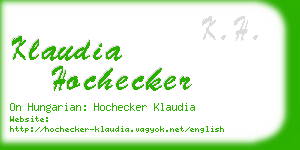 klaudia hochecker business card